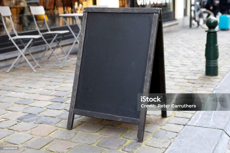 Blank blackboard sign template for your own message